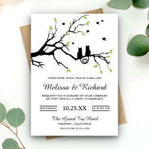 Romantic Cats Wedding Invitations