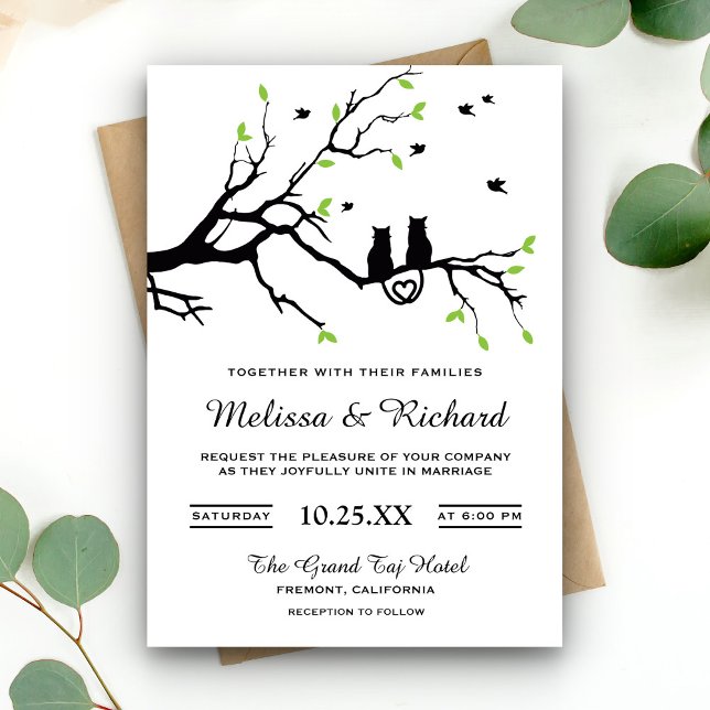 Romantic Cats Wedding Invitations (Creator Uploaded)