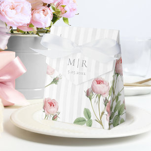 Romantic Chic French Rose Botanical Wedding Favour Box