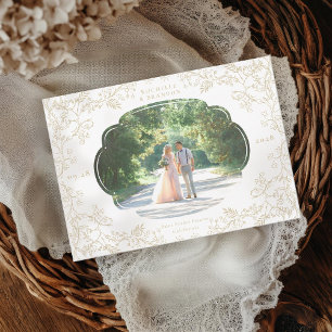 Romantic Chinoiserie Antique French Gold Photo Save The Date