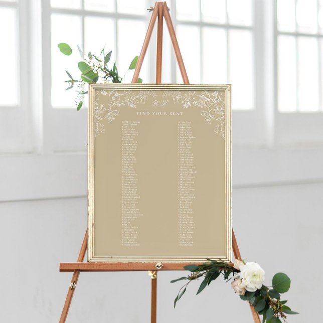 Romantic Chinoiserie Antique Gold Seating Chart (Creator Uploaded)