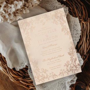 Romantic Chinoiserie Antique Rose Gold Wedding