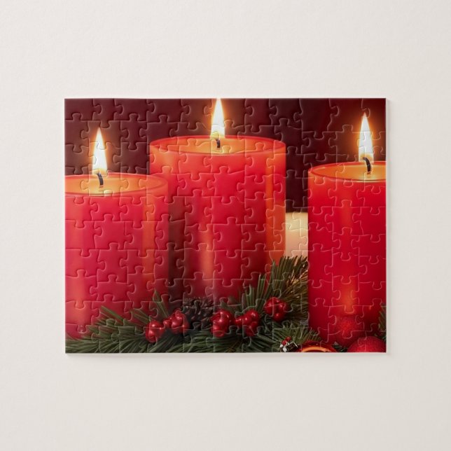 Romantic Christmas Candles Jigsaw Puzzle (Horizontal)