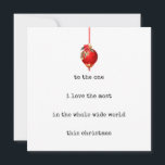 Romantic Christmas Card for Him or Her<br><div class="desc">Romantic Christmas Card for Him or Her</div>