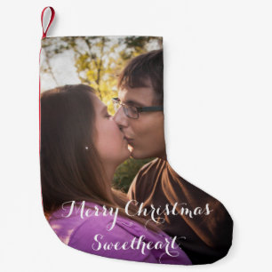 Romantic Christmas Gift Stocking Custom Photo