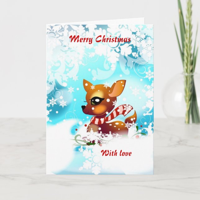 Romantic Christmas Holiday Card (Front)