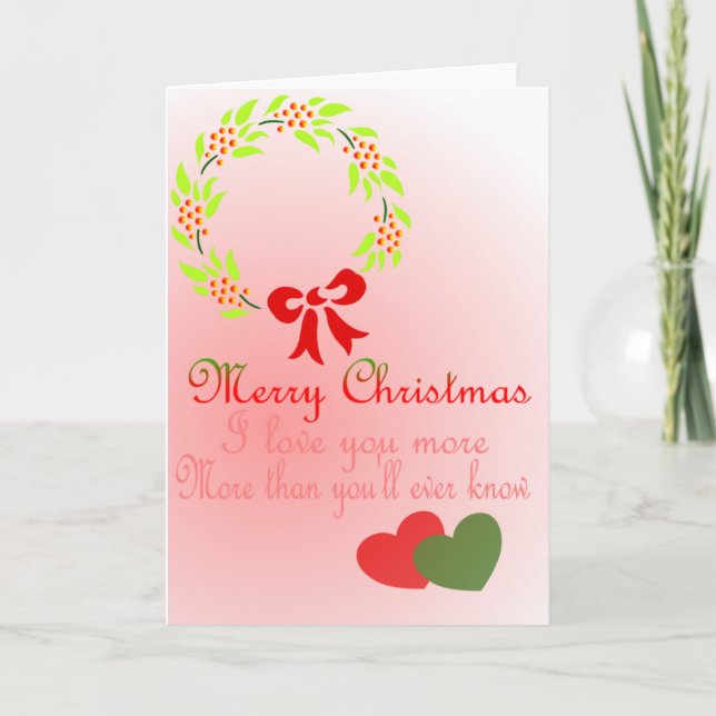 Romantic Christmas Holiday Card (Front)