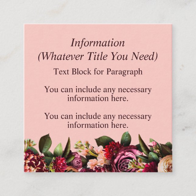 Romantic Chrysanthemum Enclosure Card (Front)