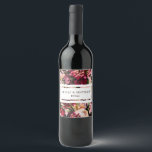 Romantic Chrysanthemum on Almond Blossom Pink Wine Label<br><div class="desc">Add a signature touch to your wedding reception or welcome gifts with these romantic chrysanthemum wine bottle labels. Featuring lush florals, elegant script, and your custom names and date, these peel-and-stick labels instantly transform standard bottles into coordinated décor. Perfect for bar displays, sweetheart tables, guest welcome baskets, or send-off favours....</div>