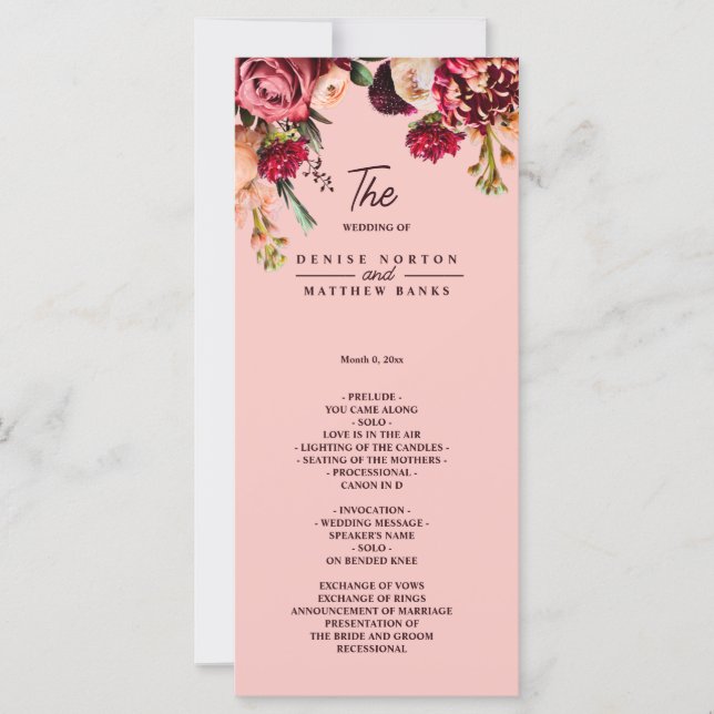 Romantic Chrysanthemum on Gossamer Pink (Front)