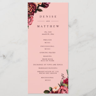 Romantic Chrysanthemum on Gossamer Pink Programme