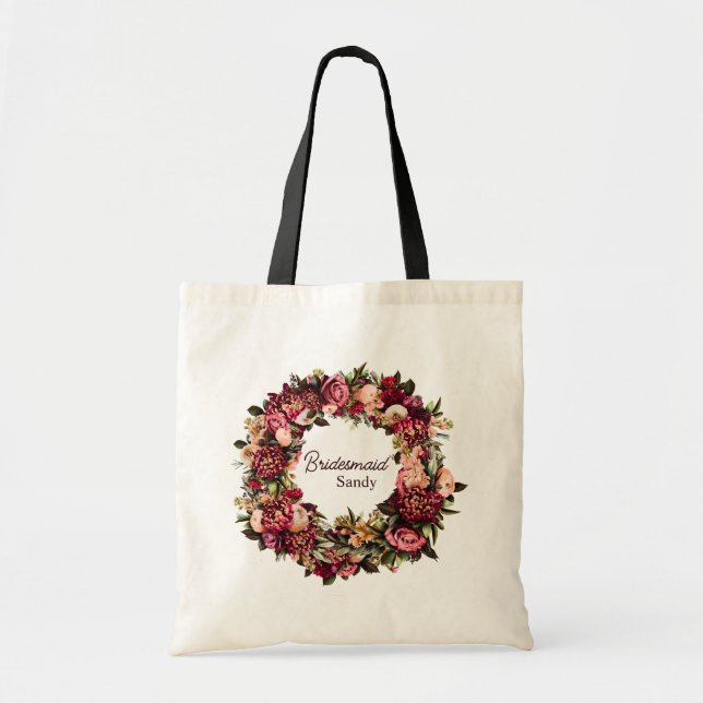 Romantic Chrysanthemum on Gossamer Pink Tote Bag (Front)