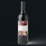Romantic Chrysanthemum on Mauve Chalk Wine Label<br><div class="desc">Add a signature touch to your wedding reception or welcome gifts with these romantic chrysanthemum wine bottle labels. Featuring lush florals, elegant script, and your custom names and date, these peel-and-stick labels instantly transform standard bottles into coordinated décor. Perfect for bar displays, sweetheart tables, guest welcome baskets, or send-off favours....</div>