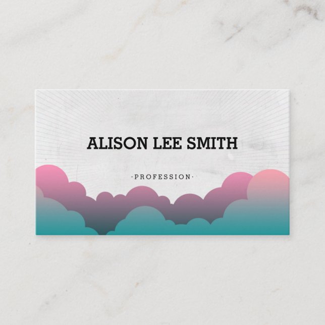 Romantic Cloud Business Card (Front)