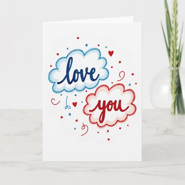 Romantic Cloud Love You Card (Front)