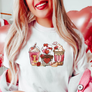 Romantic Coffee Valentine,  I Love You T-Shirt