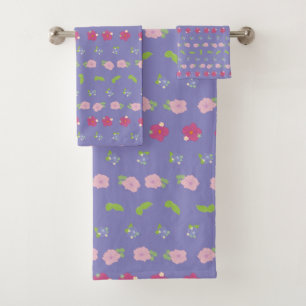 Romantic Colourful Chic Floral Pattern Bath Towel 