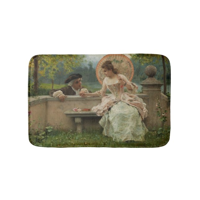 Romantic Conversation in the Park Bath Mat (Front)