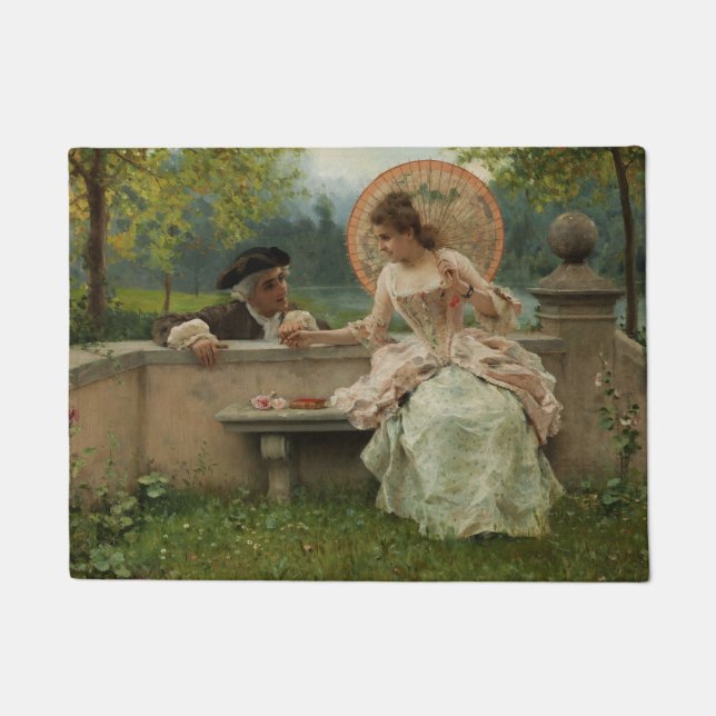 Romantic Conversation in the Park Doormat (Front)