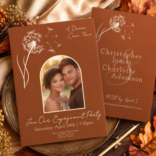 Romantic Copper Rust Dandelion Photo Engagement  (Creator Uploaded)
