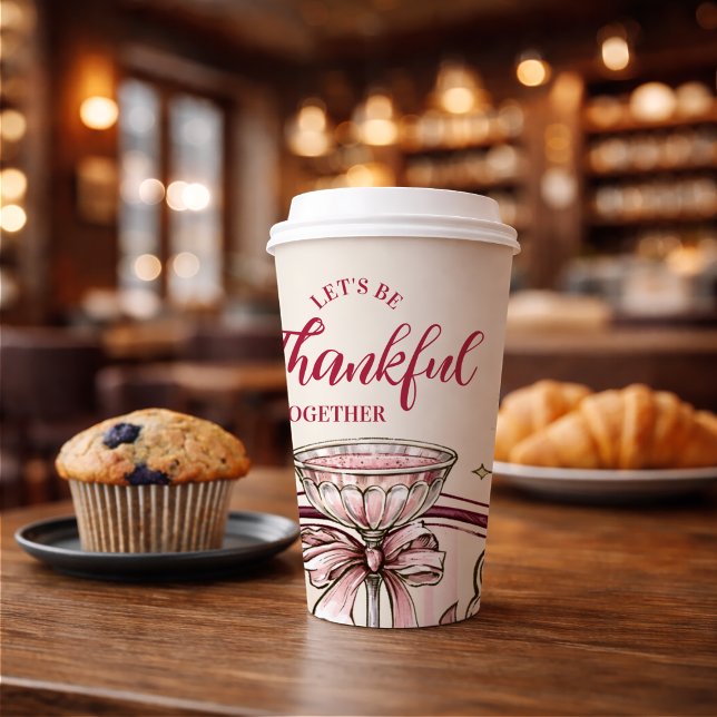 Romantic Coquette Friendsgiving Dinner Paper Cups (Creator Uploaded)