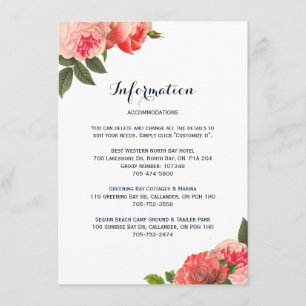 Romantic Coral Peonie Detail Cards