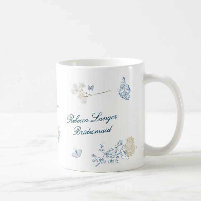 Romantic Cotswolds Winter Florals Bridesmaid Coffee Mug (Right)