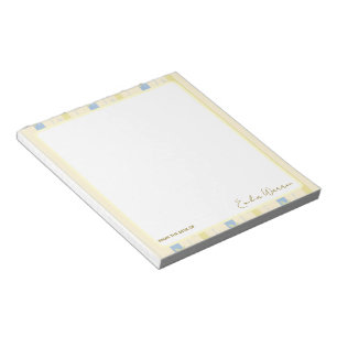 Romantic Cottage Floral Stripes in Soft Tones Notepad
