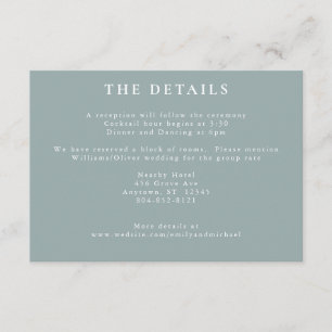 Romantic Cottage Flowers Blush Blue Sage Enclosure Card