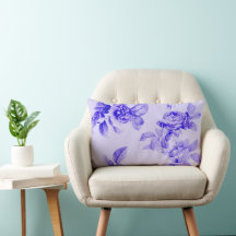 Romantic Cottage Vintage Floral Roses Blue Purple