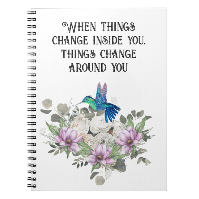 Romantic Cottagecore Floral Design Notebook (Front)