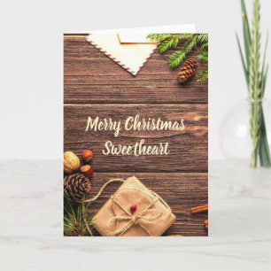 Romantic Country Style Christmas Holiday Card
