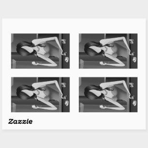 Romantic Couple Dance the Tango Rectangular Sticker