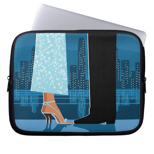 Romantic Couple in City Laptop Sleeve (Front)