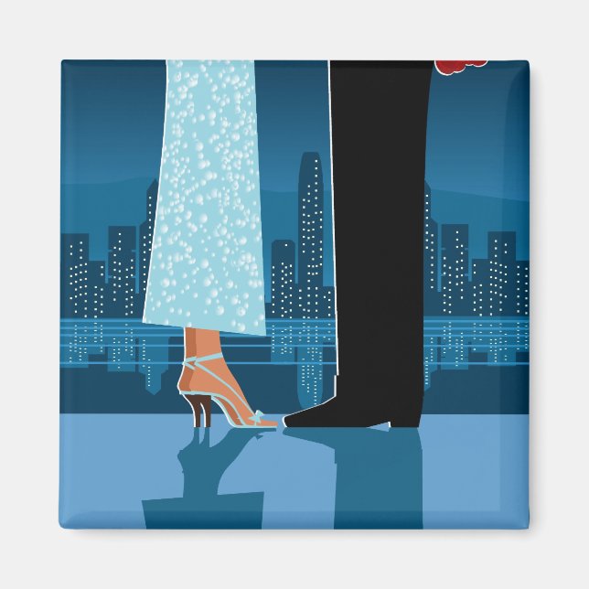 Romantic Couple in City Magnet (Front)