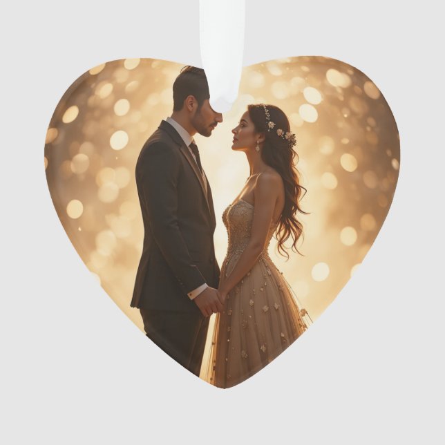 Romantic Couple in Love Ornament (Front)