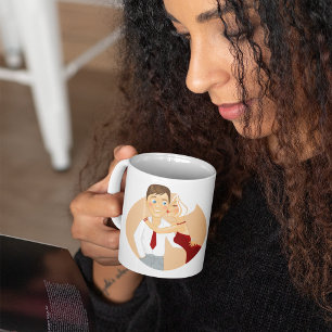 Romantic Couple Kiss Cute Love Coffee Mug