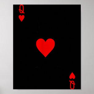 Romantic Couple Kiss Queen Of Hearts Ker Playing C Poster