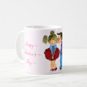 Romantic Couple Love - Valentine's Day - Your Name Coffee Mug