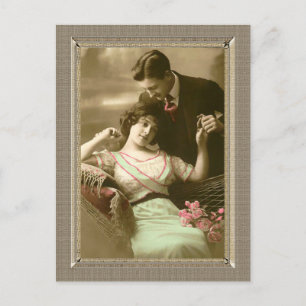 Romantic Couple - loves devotion Postcard