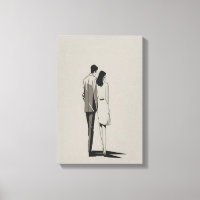 Romantic Couple Minimalist Line Art