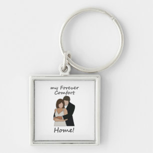 Romantic Couple My Forever Comfort Home Wedding Key Ring