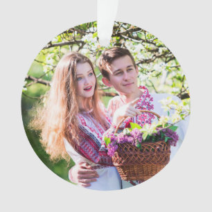 Romantic Couple' Photo Christmas Ornament Keepsake
