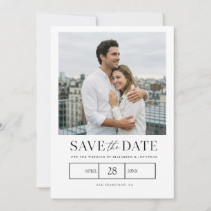 Romantic Couple Photo Save the Date Invitation