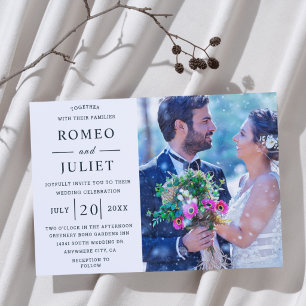 Romantic couple photo Wedding Invitation
