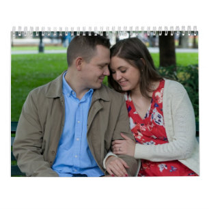 Romantic Couple Sitting Close Together Calendar