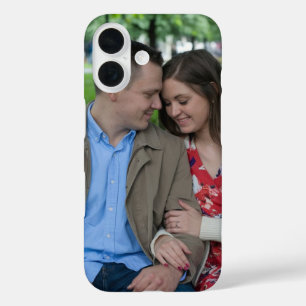 Romantic Couple Sitting Close Together iPhone 16 Case