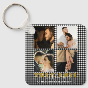 Romantic Couple True Love 4 Photo & Quote  Key Ring