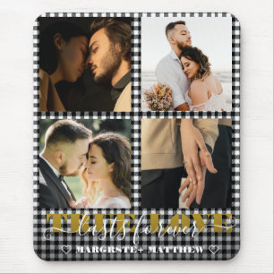 Romantic Couple True Love 4 Photo & Quote Mouse Pad