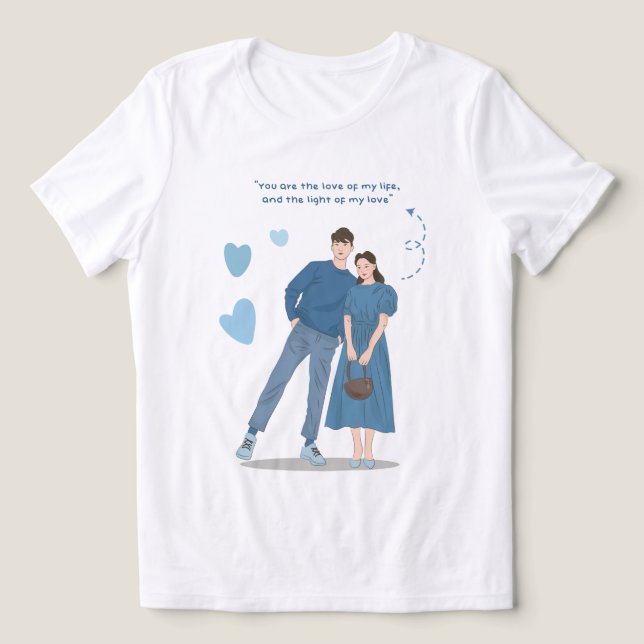 Romantic Couple  Tshirt (Design Front)